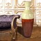 43-Inch-Tall Vase, Majestic Impressive Vase, Magnificent Rich Large Floor Vase, Tall Flower Holder, For your Living Room, Entryway, or Dining Room, Red and Natural Color Floor vase